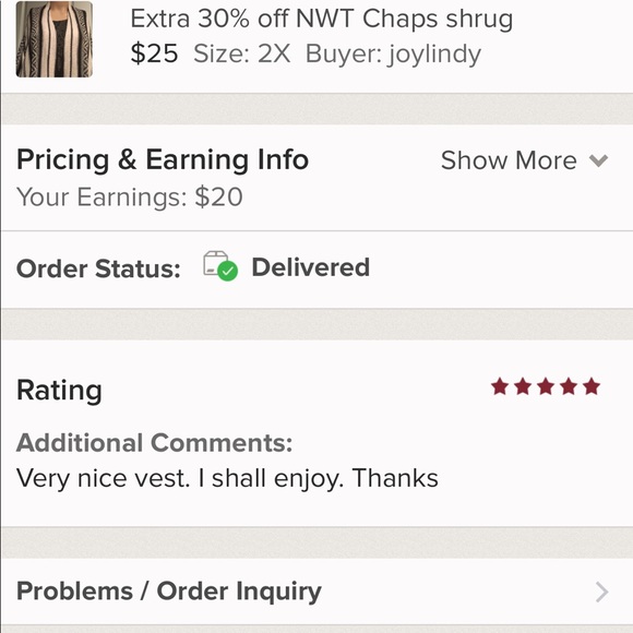 NWT size 3X Chaps shrug - Picture 7 of 8